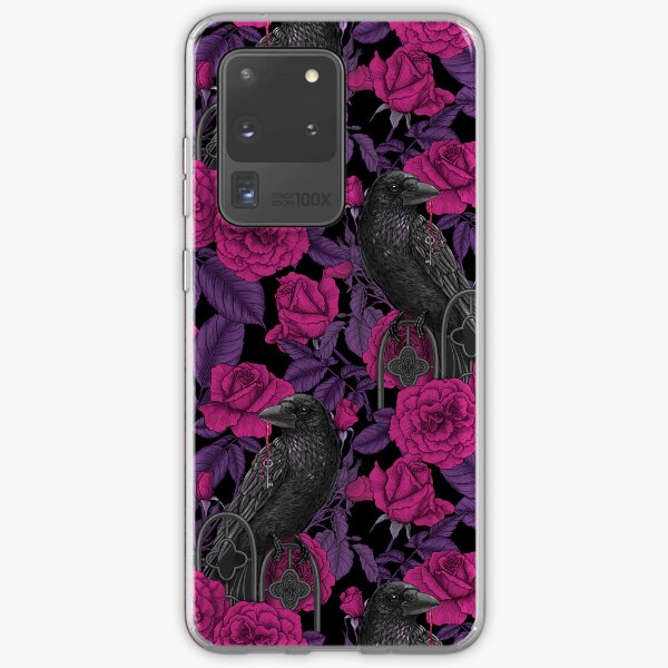 Item preview, Ravens and magenta roses designed and sold by Katerina Mitkova Kirilova.