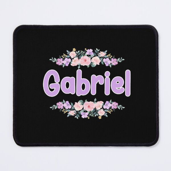 Item preview, Purple Flower Gabriel Name Label (Black) designed and sold by NormadWorld.