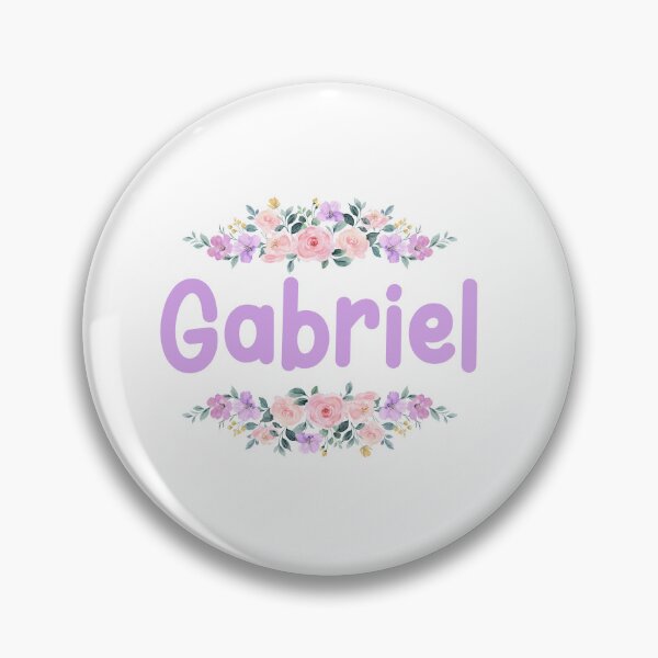 Item preview, Purple Flower Gabriel Name Label designed and sold by NormadWorld.