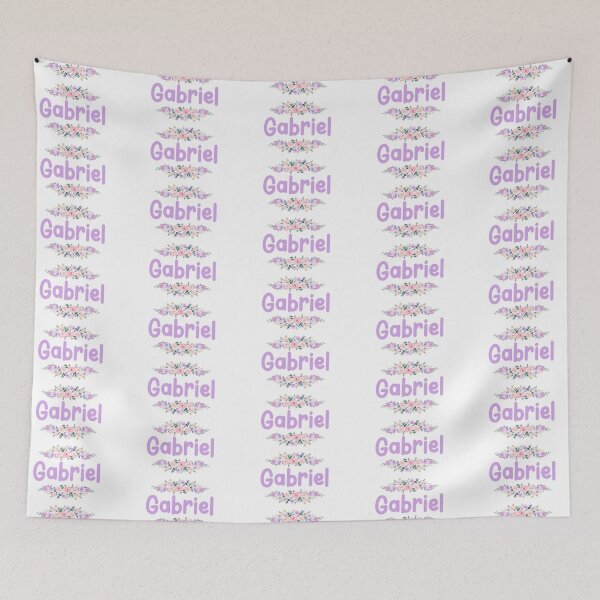 Item preview, Purple Flower Gabriel Name Label designed and sold by NormadWorld.