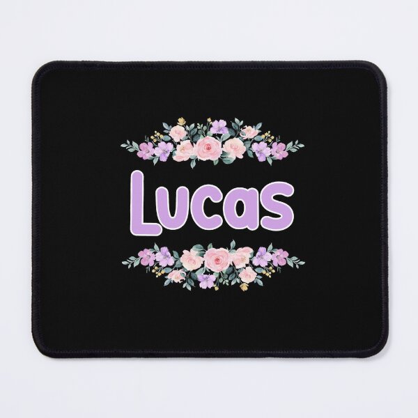 Item preview, Purple Flower Lucas Name Label (Black) designed and sold by NormadWorld.