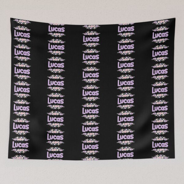 Item preview, Purple Flower Lucas Name Label (Black) designed and sold by NormadWorld.