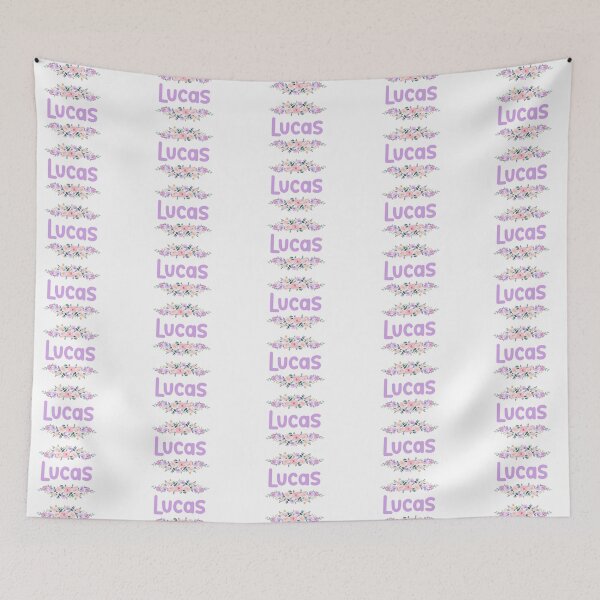 Item preview, Purple Flower Lucas Name Label designed and sold by NormadWorld.