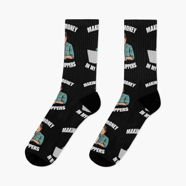 Item preview, Making money in my slippers, funny freelancer, work from home or wfh saying or quote designed and sold by NBSStore.
