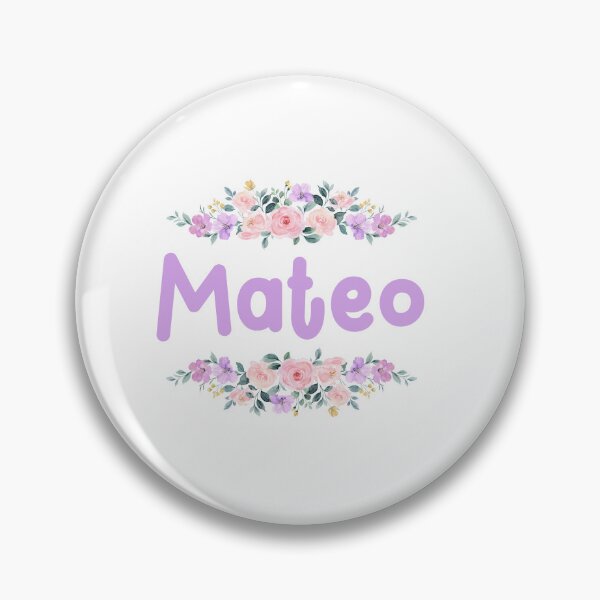 Item preview, Purple Flower Mateo Name Label designed and sold by NormadWorld.