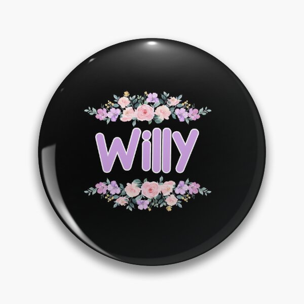Item preview, Purple Flower Willy Name Label (Black) designed and sold by NormadWorld.