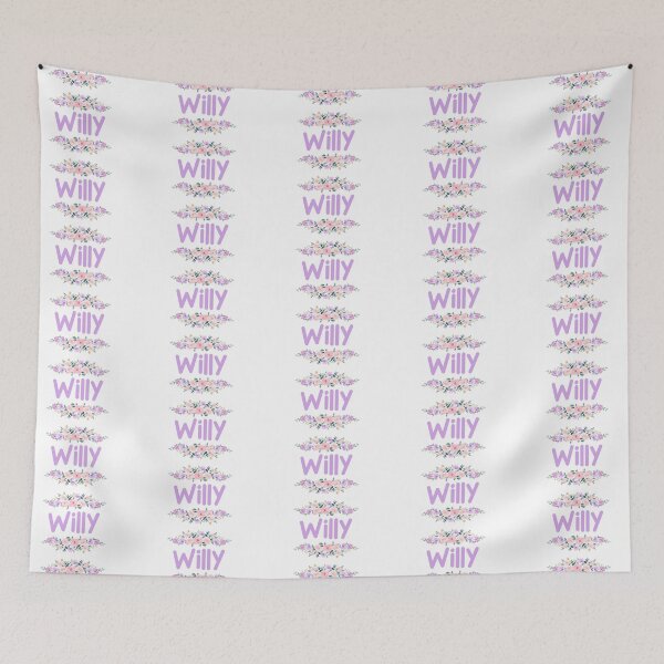 Item preview, Purple Flower Willy Name Label designed and sold by NormadWorld.