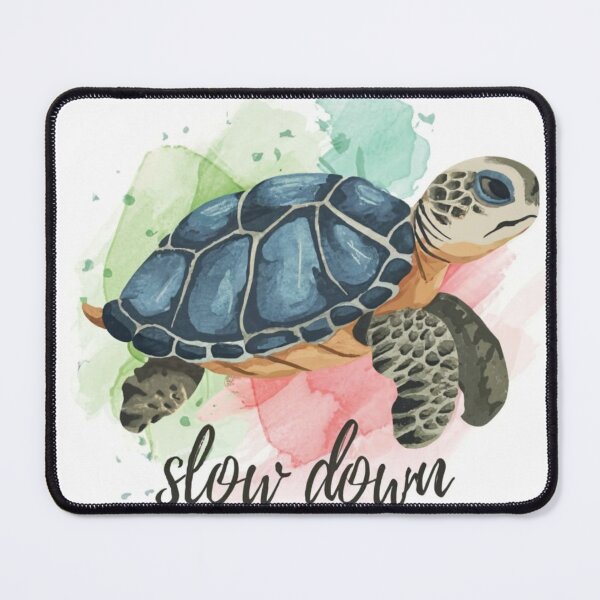 Item preview, Cute Lazy watercolor turtle- Slow down designed and sold by FluxAuraTees.