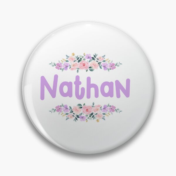Item preview, Purple Flower Nathan Name Label  designed and sold by NormadWorld.