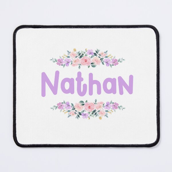 Item preview, Purple Flower Nathan Name Label designed and sold by NormadWorld.