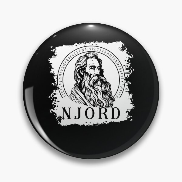 Item preview, Njord Viking God of the wind and the sea Norse Mythology with runes designed and sold by Lady-Frost.