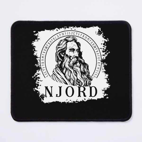 Item preview, Njord Viking God of the wind and the sea Norse Mythology with runes designed and sold by Lady-Frost.