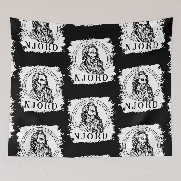 Item preview, Njord Viking God of the wind and the sea Norse Mythology with runes designed and sold by Lady-Frost.