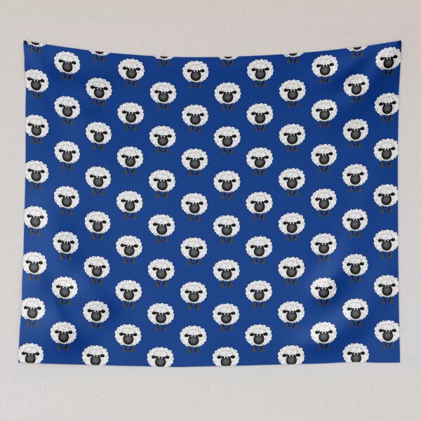Item preview, Lindo Shelby Sheep Fondo Azul Medianoche designed and sold by Running-Duck.