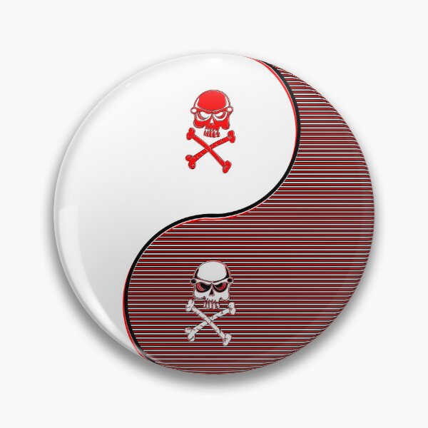 Item preview, yin yang balance harmony design eastern skull Crossbones  designed and sold by 4rpixs.