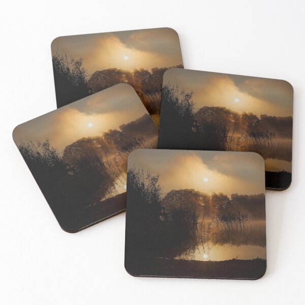Item preview, Sunrise and morning fog over the lake designed and sold by ThomasFoto.