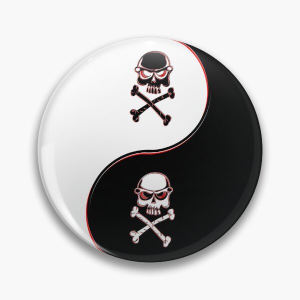 Item preview, yin yang balance harmony design eastern skull Crossbones  designed and sold by 4rpixs.