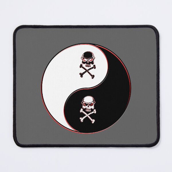Item preview, yin yang balance harmony design eastern skull Crossbones designed and sold by 4rpixs.