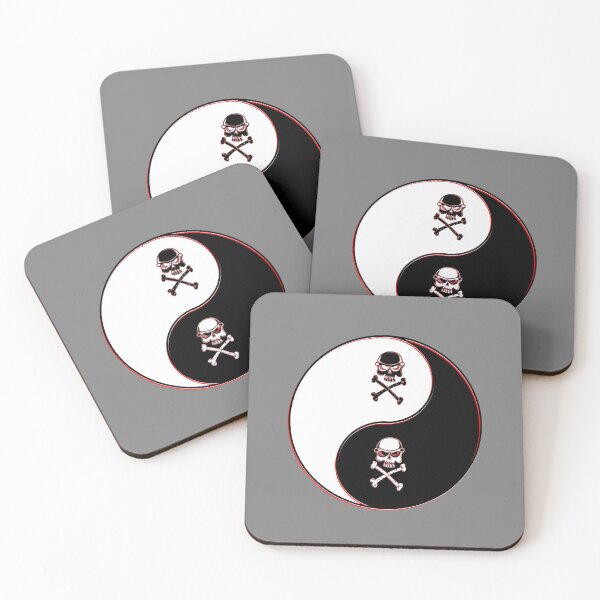 Item preview, yin yang balance harmony design eastern skull Crossbones  designed and sold by 4rpixs.