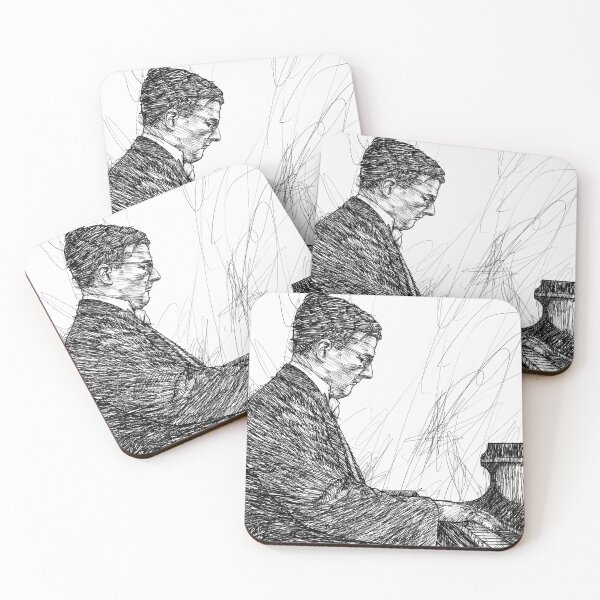 Item preview, DMITRI SHOSTAKOVICH - ink portrait .1 designed and sold by lautir.