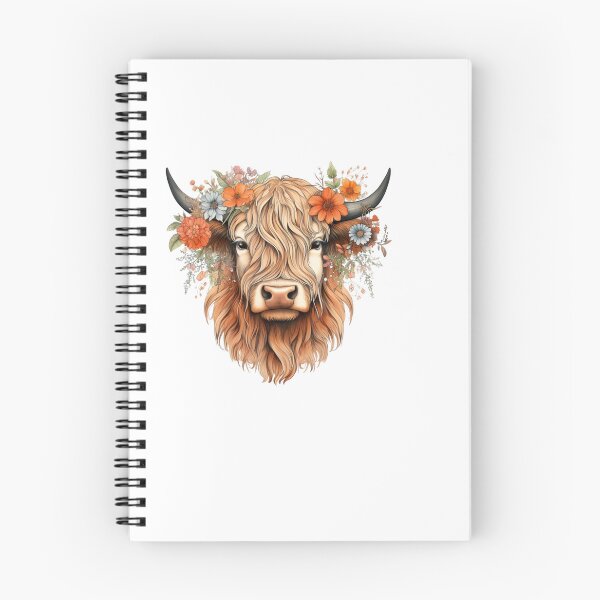 Item preview, Moo-velous Blooms: A Floral Highland Cow Portrait designed and sold by artandwaves.