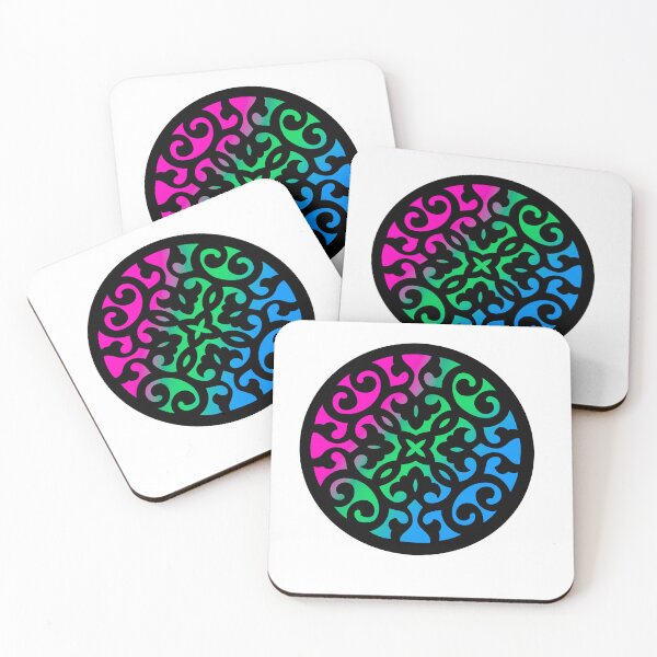 Item preview, Polysexual pride flag mandala designed and sold by Rain-Dear.