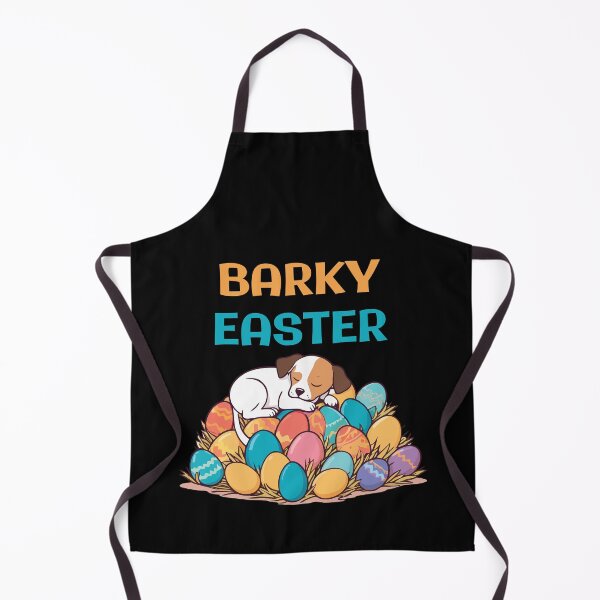 Aperçu de l'œuvre Pâques aboyante. Un chien qui dort sur un tas d'œufs de Pâques créée et vendue par twisted-dot.