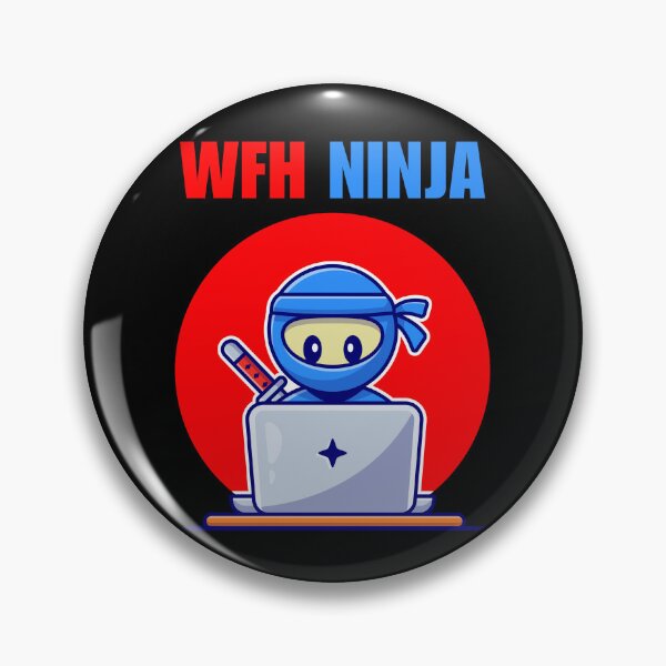 Item preview, WFH Ninja, funny freelancer, work from home saying or quote, online remote work designed and sold by NBSStore.