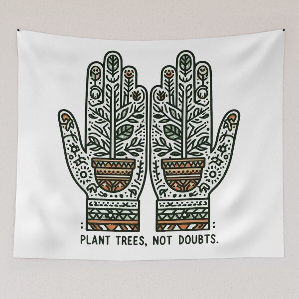 Item preview, Plant Trees, Not Doubts. designed and sold by Echonn.