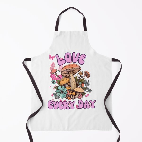 Item preview, Colorful Retro Mushroom and Butterfly Illustration - Love Every Day designed and sold by 1000Mushrooms.
