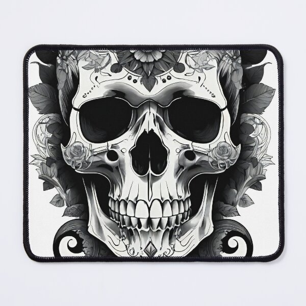Item preview, Skull : black and white death tatoo designed and sold by VonKalt.