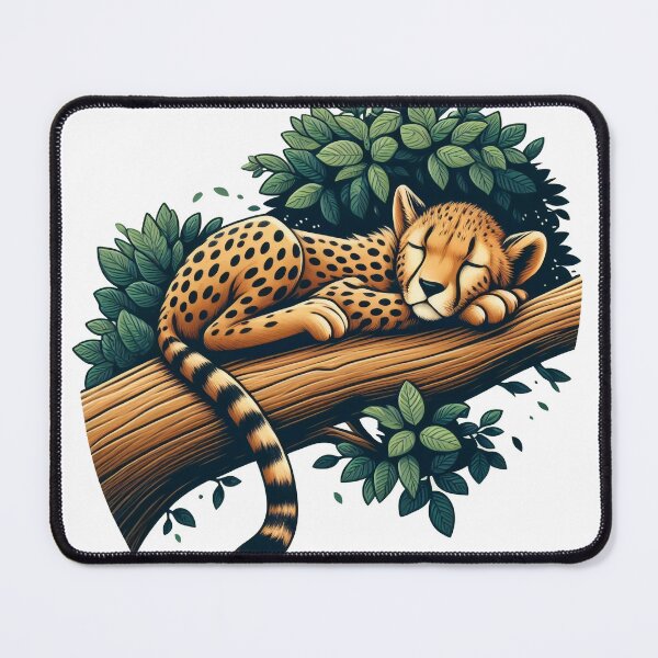 Item preview, baby cheetah sleeping on tree designed and sold by MzulhilmiZam.