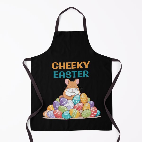 Item preview, Cheeky Easter. A Happy Hamster Standing on a Pile of Easter Eggs designed and sold by twisted-dot.