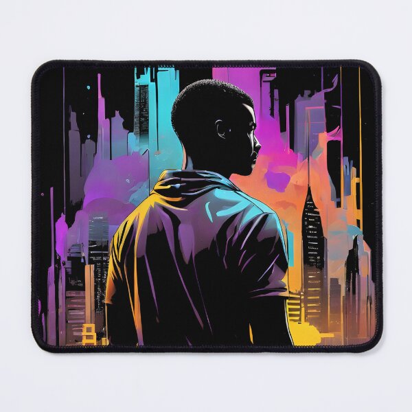 Item preview, Cyberpunk Man Meets City of Lights designed and sold by Bomba Visual.