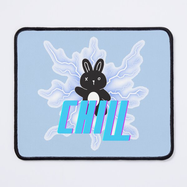 Item preview, "Please chill out," said the black rabbit designed and sold by CURIOUsDADA.