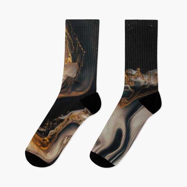 Item preview, High resolution. Luxury abstract fluid art painting in alcohol ink technique, mixture of black, gray and gold paints. Imitation of marble stone cut, glowing golden veins. Tender and dreamy design designed and sold by MTShoppingLine.