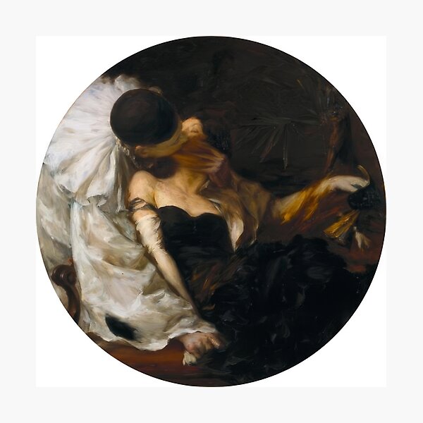 Item preview, Pierrot Kiss Painting 1916 Carlos Bonvalot designed and sold by Onodera.