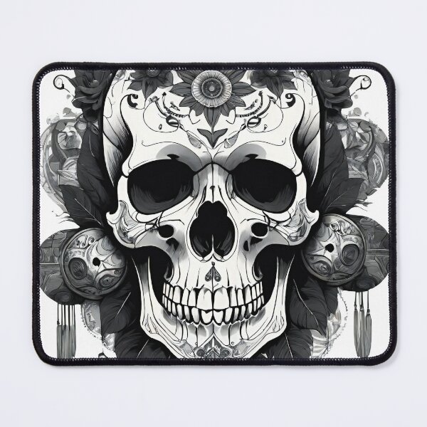 Item preview, Skull : black and white death tatoo designed and sold by VonKalt.