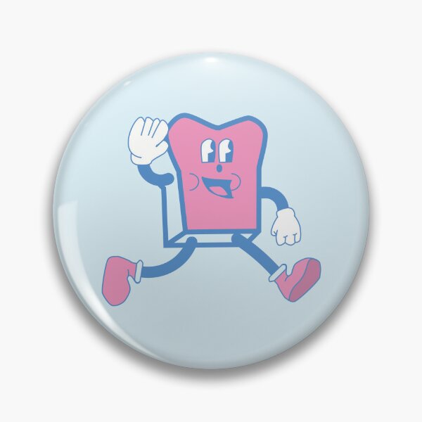 Item preview, Retro Bread Character Badge designed and sold by TheOneTrueDoggo.