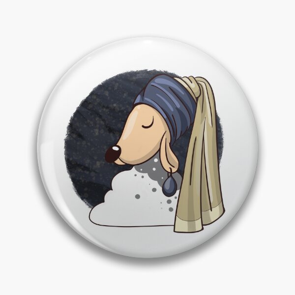 Item preview, Sheep like girl with a pearl earring. Funny art. designed and sold by VaskanianArt.