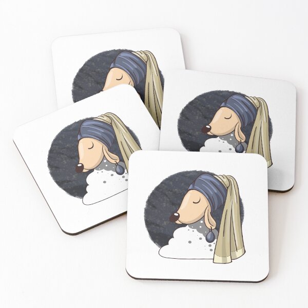 Item preview, Sheep like girl with a pearl earring. Funny art. designed and sold by VaskanianArt.
