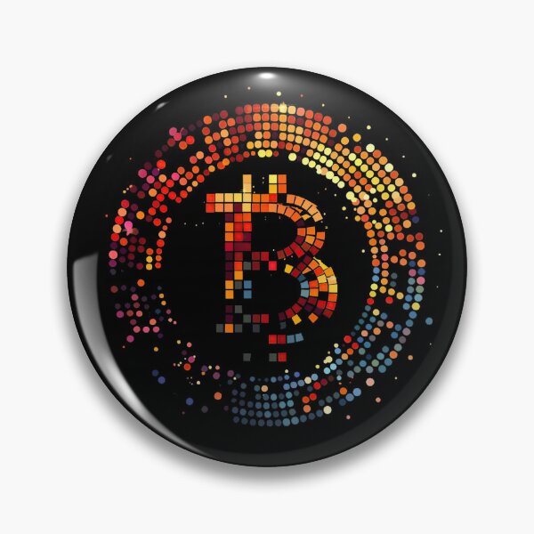 Artikelvorschau, Pointillistischer Bitcoin entworfen und verkauft von Bitcoinomnis.