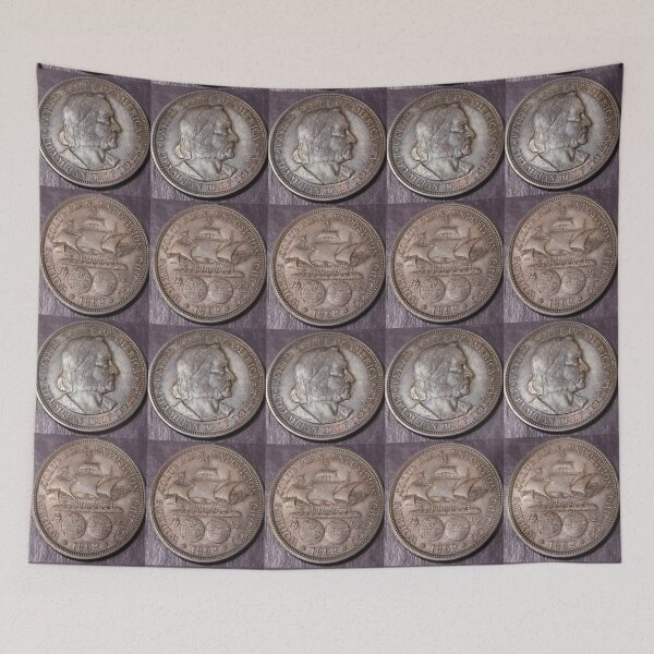 Item preview, 1892 Colombian Half Dollar Choice BU Toned Lightly  Cleaned designed and sold by coinsxcrochet.