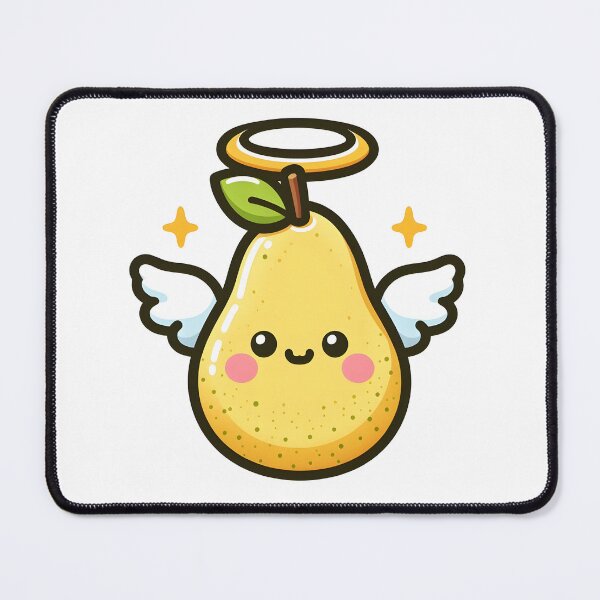 Item preview, Kawaii Pear With A Halo Flying With Wings designed and sold by CanvasCutie.