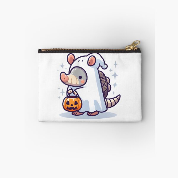 Item preview, Kawaii Armadillo In Ghost Costume designed and sold by CanvasCutie.