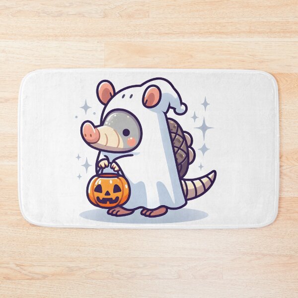 Item preview, Kawaii Armadillo In Ghost Costume designed and sold by CanvasCutie.