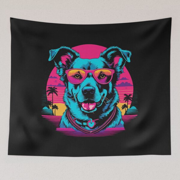 Item preview, Dog with glasses the star that brightens even the cloudiest days designed and sold by Pulsant  Paintings.