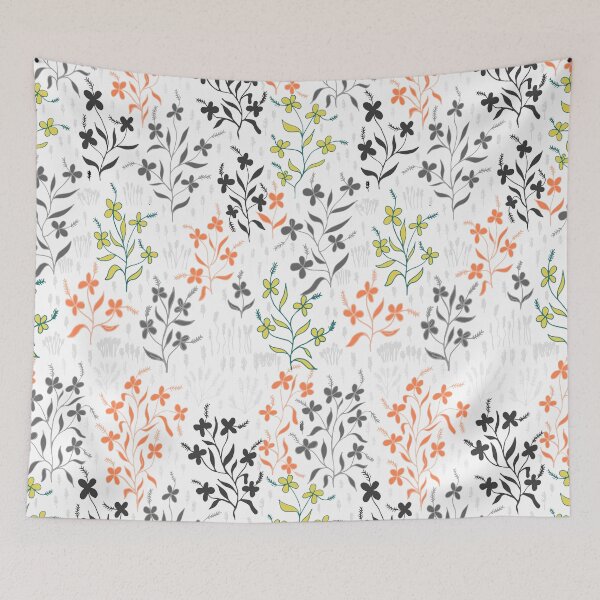 Item preview, Flowers of Spring - green orange designed and sold by SerahO.