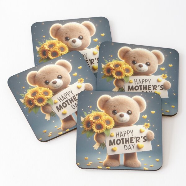 Item preview, bear with a bouquet for Happy Mothers Day designed and sold by Expressions-Sel.