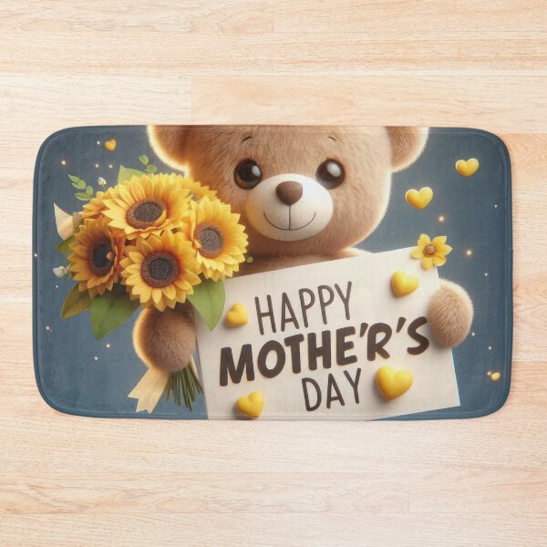 Item preview, bear with a bouquet for Happy Mothers Day designed and sold by Expressions-Sel.